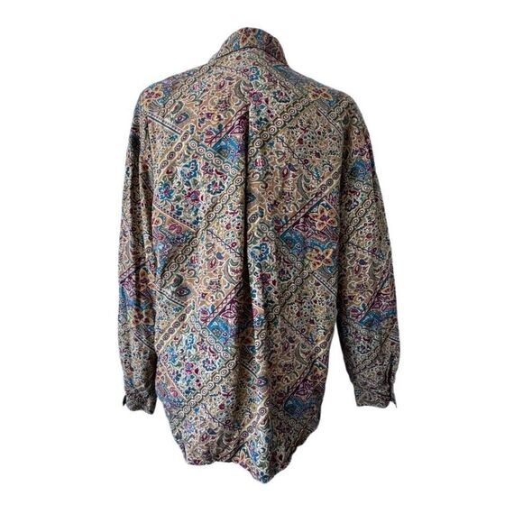 Liz Clairborne Lizwear Floral Button Down Blouse 100% Rayon Shirt Size S - Picture 2 of 11